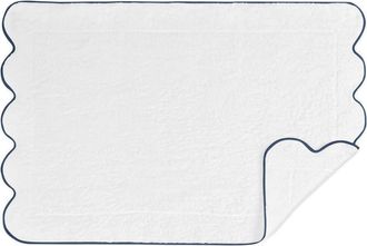 Matouk Cairo Scallop Tub Mat in Navy at Nordstrom, Size Bath Mat