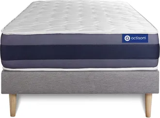 Actisom Actisom - Somier Gris + Colch&oacute;n Con L&aacute;tex Y Espuma Viscoel&aacute;stica 90 X 200