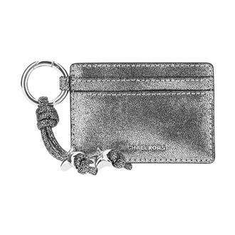 Michael Kors Portafoglio Portatessere in Pelle Metallizzata Jet Set con Charms - - Accessories - Donna - Grigio - ONE SIZE