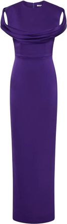 Rachel Gilbert Abito da sera con drappeggio - Viola
