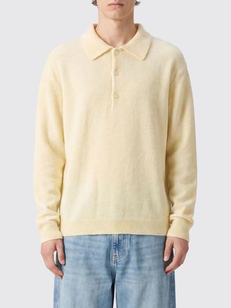Sunflower Polo in maglia a maniche lunghe in misto mohair e alpaca