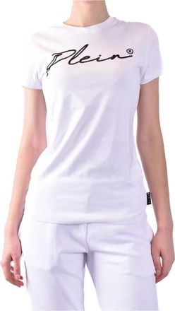 Philipp Plein Pacc Wtk 2883 Pjy 002N01 - Dames - T-shirts - Wit - S - Katoen - Tops