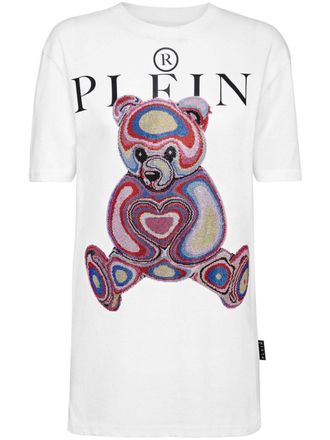 Philipp Plein logo-print cotton T-shirt - women - Cotton - L - White