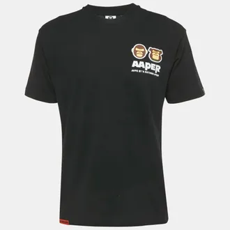 Aape By A Bathing Ape Black Jersey Apper Applique T-Shirt