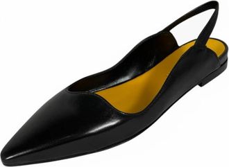 Mara Bini Champagne Gouden Slingback Hakken - Dames - Ballerinas - Zwart - 37 EU - Leer - Schoenen