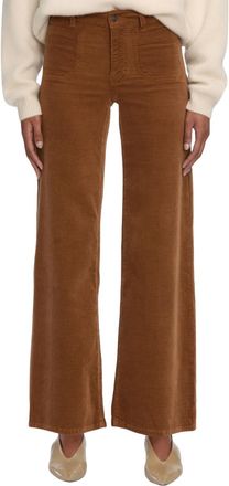 Frame Denim Le Slim Palazzo Pocket Corduroy Jeans In Maple Brown