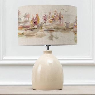 Voyage Maison Leura Table Lamp With Caledonian Forest Eva Lampshade in Cream