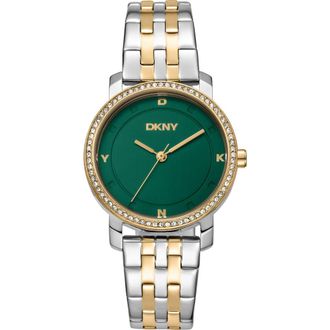 Gevril Group Crystal Bezel Two Tone Bracelet Watch in Two-Tone Silver/Gold at Nordstrom Rack