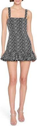 Amanda Uprichard Mellie Romper Minidress in Black /White at Nordstrom Rack, Size X-Large