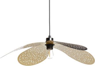 Beliani Beliani - Lámpara Colgante Iluminación Pantalla Tono Metal Hierro Negro Koshi