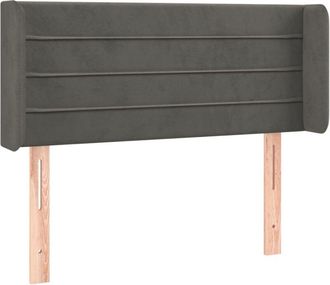 vidaXL Cabecero Con Led De Terciopelo Gris Oscuro 93x16x78/88 Cm Vidaxl