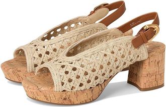 Aerosoles Cornelia Womens Wedge Shoes Natural/Tan Embroidered Raffia : 12 B - Medium, Suede