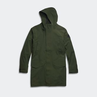 Canada Goose Barclay Rain Jacket Black Label (Men, Moss Khaki, XS)