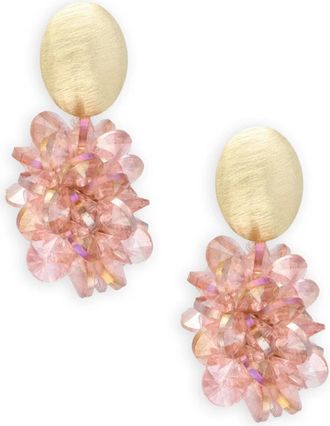 Lott. Gioielli Lott. Gioielli, Accessoires, Dames, Roze, ONE Size, Pailletten, Kristallen Pailletten Ovale Oorbellen