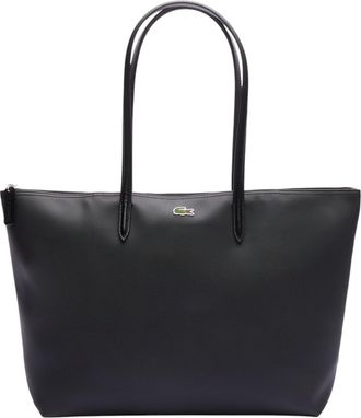 Lacoste Womens L.12.12 Concept Vertical Shopping Tote Bag, Black, One Size
