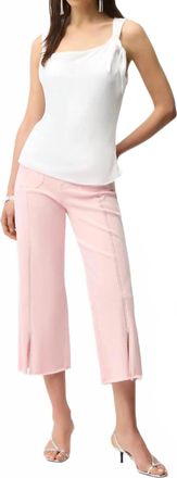 Joseph Ribkoff Embellished Front Seam Jeans In Petal Pink