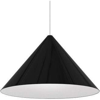 Lumicom Lumicom - pinocchio Sospensione, 1X E27, max 42W, metallo, nero lucido/bianco, D.70cm