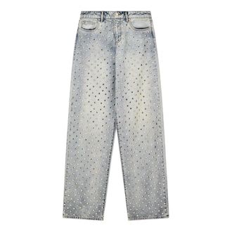 A|X Armani Exchange Jeans a Gamba Larga Borchiati - - Jeans - Donna - Blu - W31