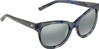 Costa Gray Silver Mirror 580G Polarized Cat Eye Sunglasses BIM 260 OSGGLP
