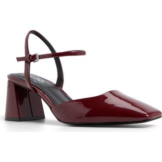 Aldo Gennifer Ankle Strap Pump in Bordo at Nordstrom Rack, Size 8.5