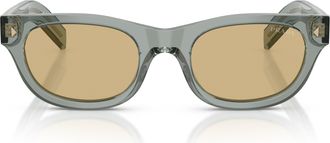 Prada 0pr C09s Translucent Acetate Rectangular Sunglasses