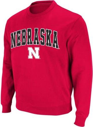 Colosseum Mens Colosseum Scarlet Nebraska Huskers Arch & Logo Crew Neck Sweatshirt at Nordstrom, Size Small