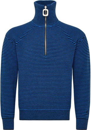 J.W.Anderson Truien & Vesten, Heren, Blauw, M, Katoen, Half-zip Turtleneck
