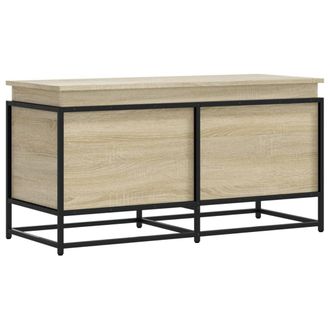 vidaXL Caja De Almacenaje Con Tapa Madera Roble Sonoma 100x40x51,5 Cm Vidaxl