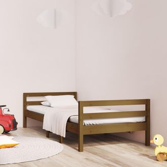 vidaXL Estructura De Cama Madera Maciza De Pino Marr&oacute;n Miel 75x190 Cm Vidaxl