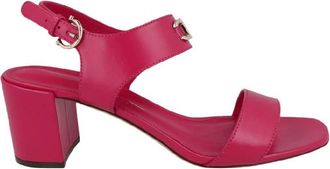 Ferragamo Gancini-Plaque Block-Heel Sandals