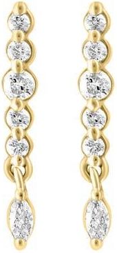 Effy Diamond Drop Earrings in Silver/18K Gold/Diamond at Nordstrom Rack
