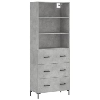 Berkfield Home Highboard Concrete Grey 69.5x34x180 cm Engineered Wood