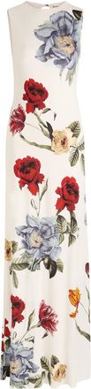 Alice & Olivia Delova Floral-print Stretch-jersey Maxi Dress - Cream - 8 (UK12 / M)