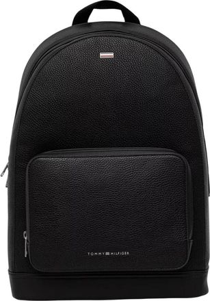 Tommy Hilfiger TH Central Backpack - Heren - Rugzakken - Zwart - ONE Size - Polyester - Tassen