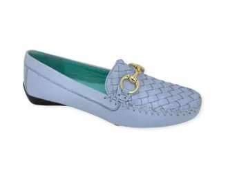 Robert Zur Womens Perlata Loafer In Powder Blue