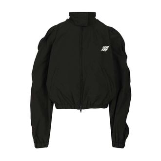 Alexander Wang Oversized Track Jacket - female - Alexander Wang - Light Jackets - Black - 2XS - Jackets