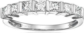Vir Jewels 1/2 cttw Princess Cut Diamond Wedding Band for Women in 14K White Gold Channel Set Ring