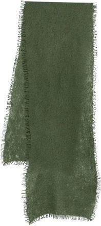 Mouleta Sciarpa con bordi sfrangiati - Verde