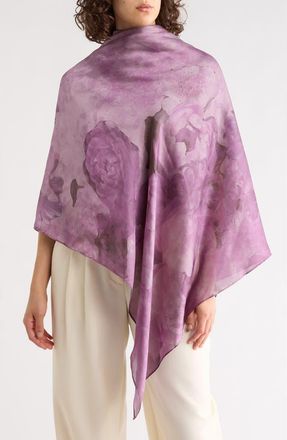 Steve Madden Secret Garden Satin Scarf in Berry at Nordstrom Rack