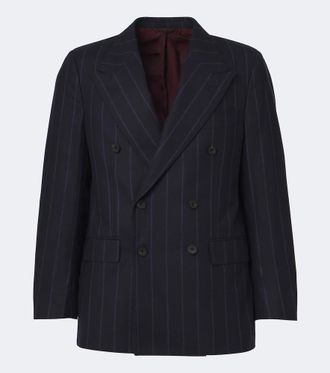 Rubinacci Chalk stripe virgin wool blazer
