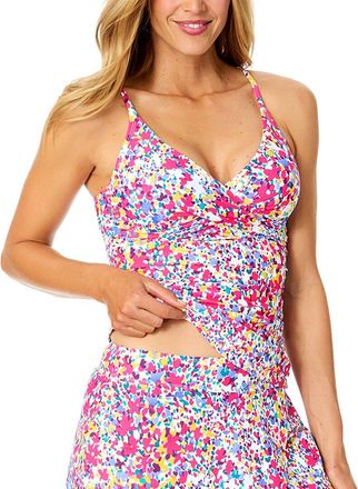 Anne Cole Hidden Underwire Drape Front Tankini