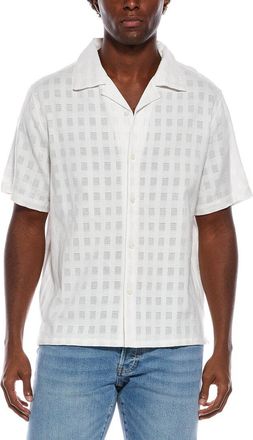Slate & Stone Textured Check Camp Collar Shirt