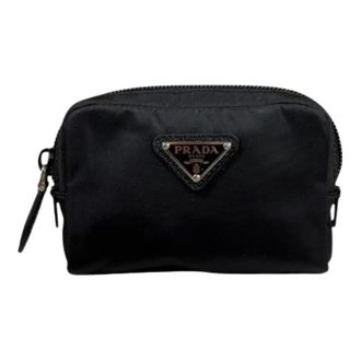 Prada Pre-owned Bags, unisex, Black, Size: ONE SIZE Pre-owned Pouch