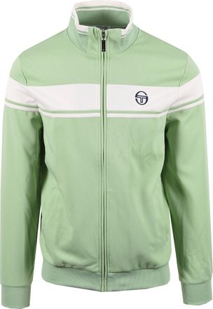 Sergio Tacchini Mens DAMARINDO TRACK TOP QUIET GREEN/GARDENIA - White Cotton - Size X-Large