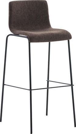 Clp Clp - Taburete Hover En Tela & Base De 4 Patas Marr&oacute;n Negro