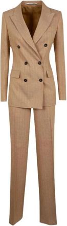 Tagliatore Parigi Blazer - Dames - Blazers - Beige - 2XL - Leer - Jassen