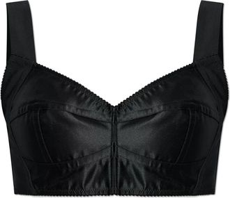 Dolce & Gabbana Mouwloze top - Dames - Tops zonder mouwen - Zwart - L - Satijn - Tops