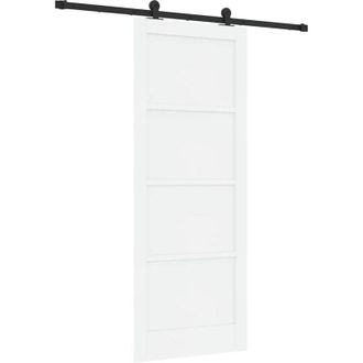 vidaXL Vidaxl - Juego De Puertas Correderas Manual Blanco Y Negro 83 X 211 Cm