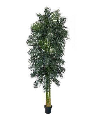 Nearly Natural 10Ft Triple Stalk Golden Cane Artificial Palm Tree
