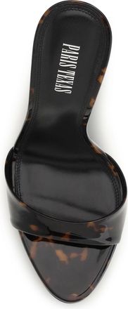PARIS TEXAS Womens Mules Lidia Patent Leather Brown Upper: Calf Sandal